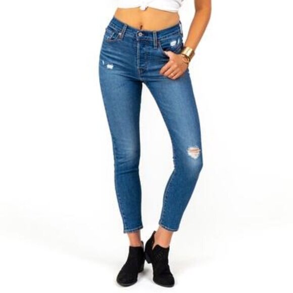 Levi's Wedgie Fit Button Fly Skinny Jeans - Picture 1 of 10